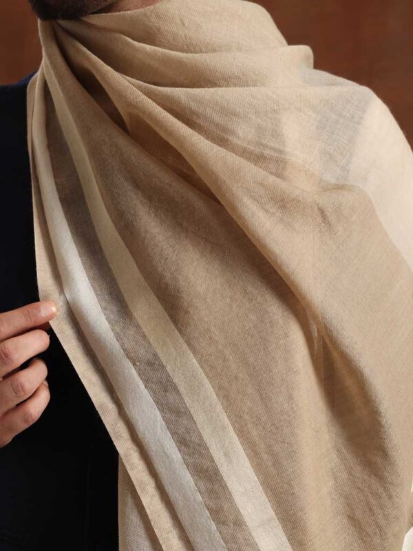 Wool Silk Checks Scarf Unisex