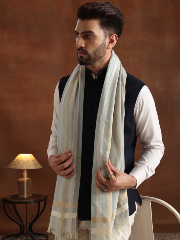 Wool Silk Checks Scarf Unisex