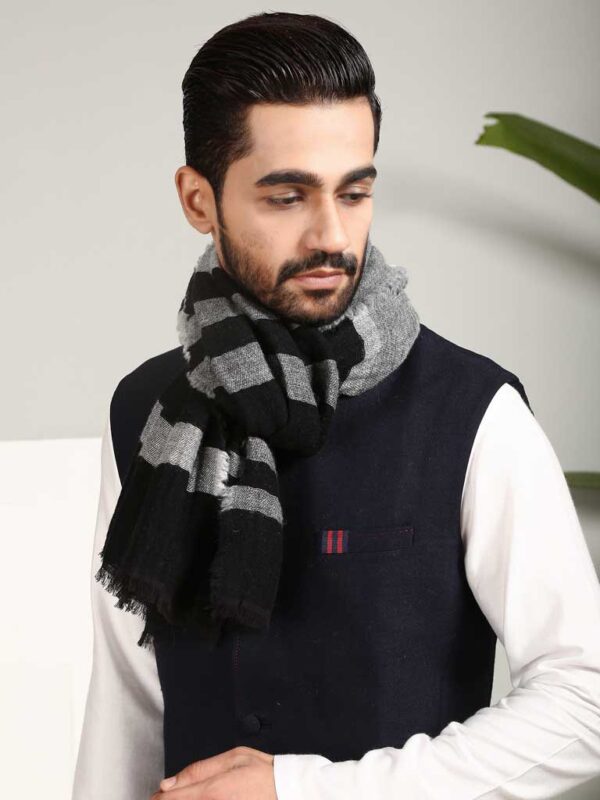 Lambs Wool Stripes Scarf