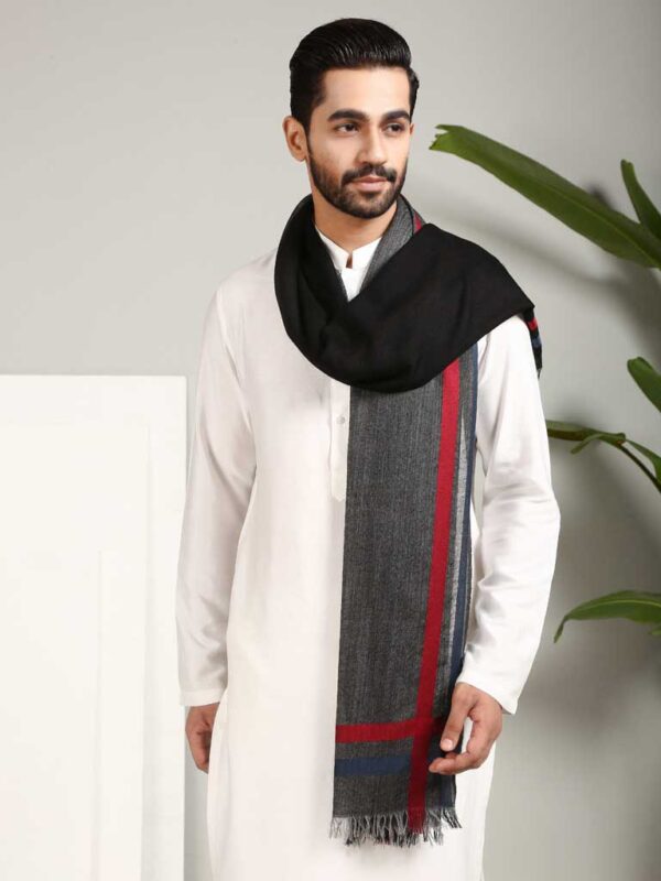 Wool Silk Checks Scarf Unisex