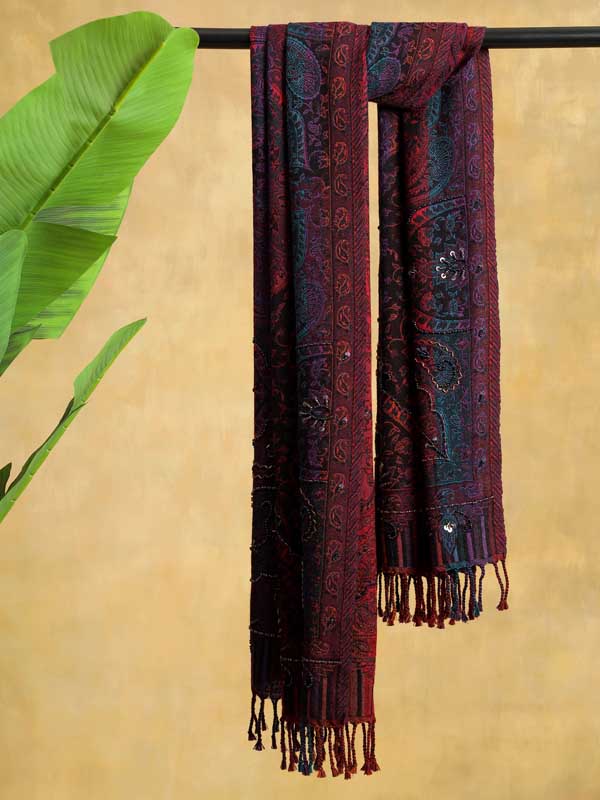 Paisley Fusion Hand Bead Wrap - Aurora Multi