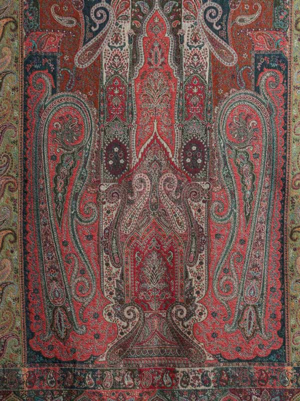 Vintage Kani Paisley Merino Wool Stole - Munich Multi