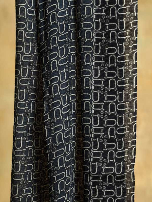 Aether Merino Wool Twill Mens Scarf - Evening Blue