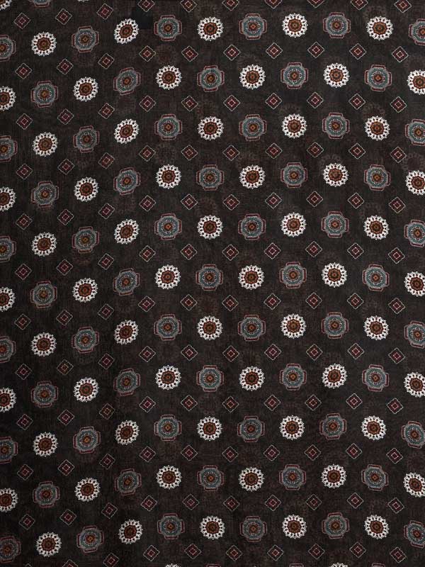 Helion Medallion Wool Twill mens Stole - Imperial Black