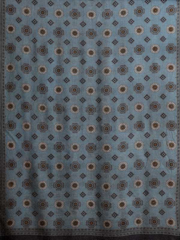 Mens Classic Pure Wool Stole - Cerulean Blue